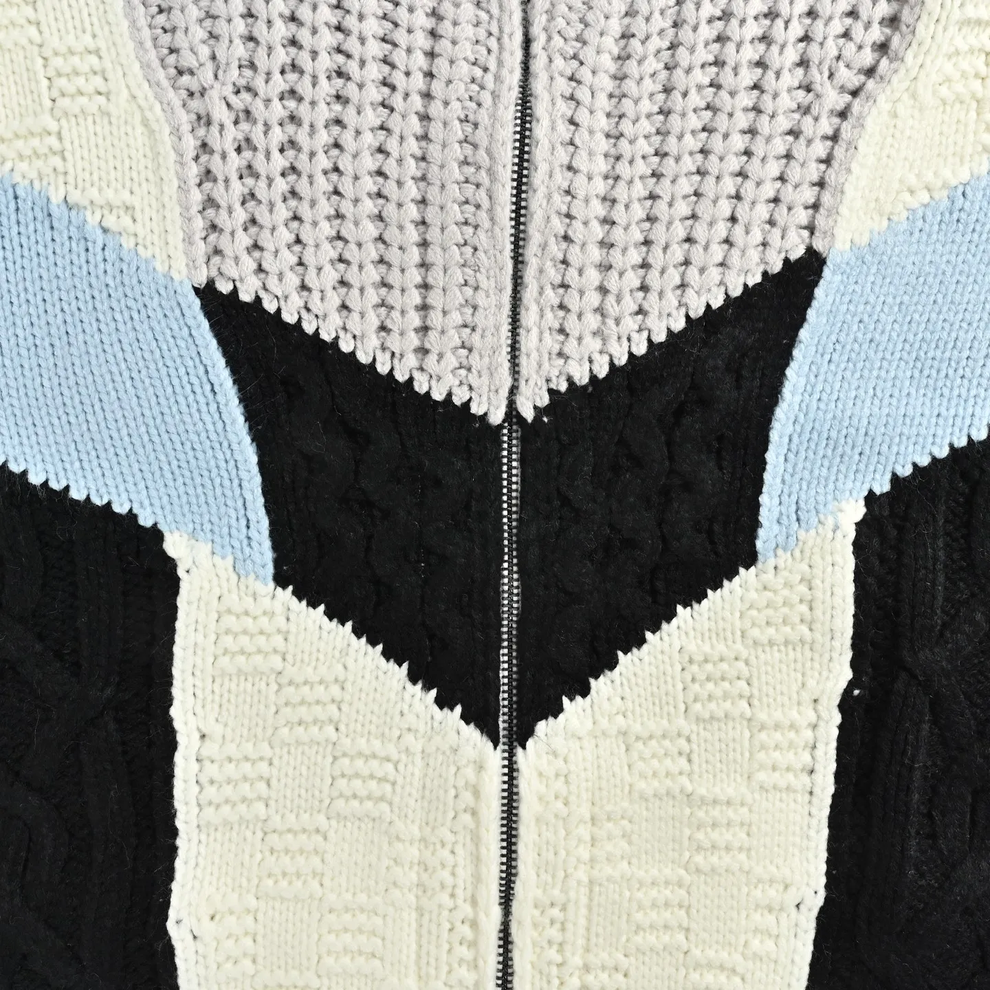 Louis Vuitton/Louis Vuitton embroidered logo contrast stitching knitted sweater jacket